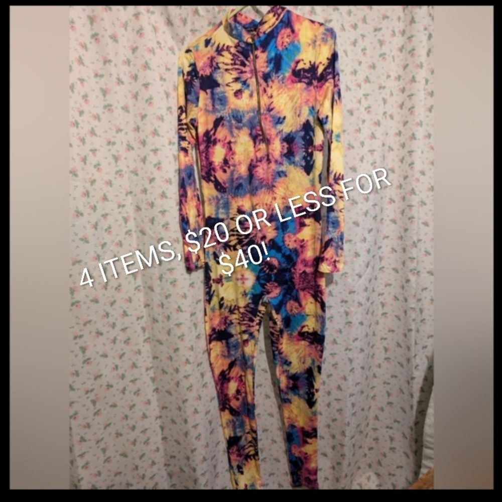Sz Lg Ninette full bodysuit cat suit spandex/poly EUC